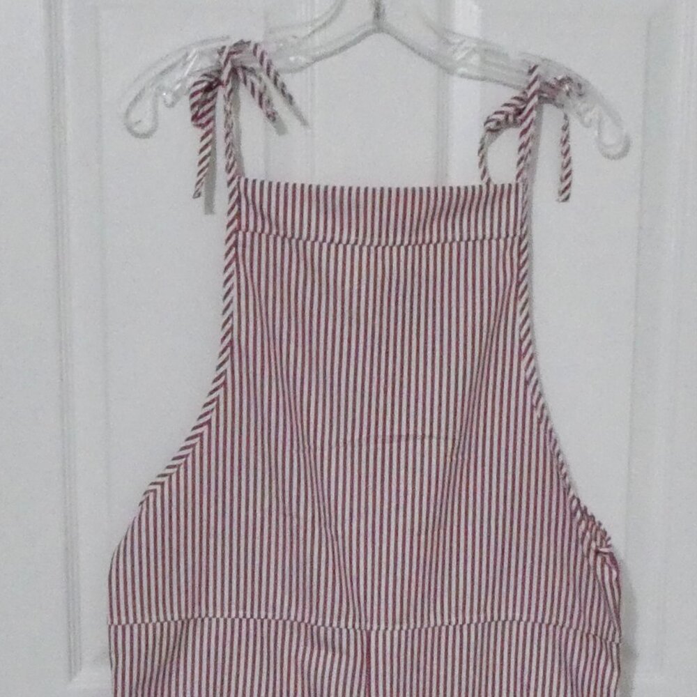 BRAND NEW NWOT TEMU OR SHEIN RUST COLOR STRIPE STRIPED JUMPSUIT - JUNIOR LARGE